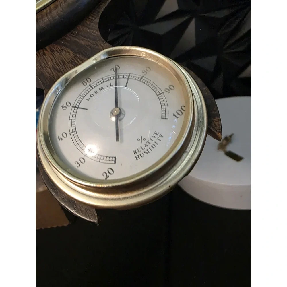 Whitehall Themometer Barometer Hygrometer Banjo Weather Station Wood Wall DAMAGE